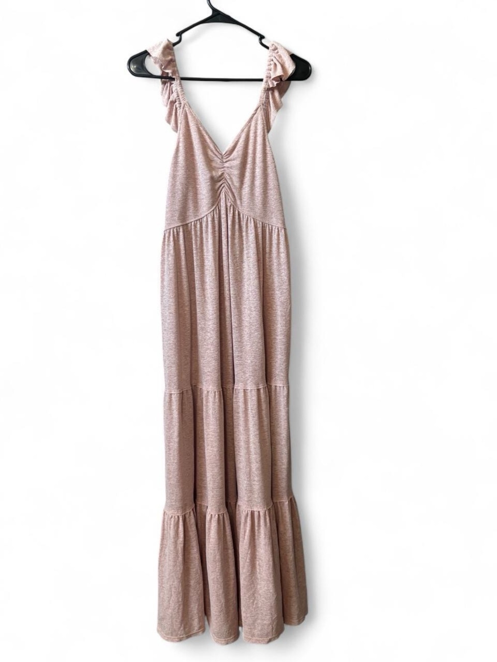 FREE PEOPLE BEACH Women’s Pink Ruffle-Strap Maxi Dress